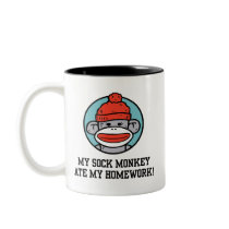 Funny Sock Monkey Mug