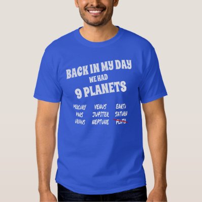 Funny Solar System, 9 Planets Tee Shirt