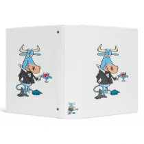 funny sophisticated bull cartoon binders
