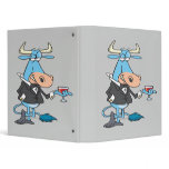 funny sophisticated bull cartoon binders