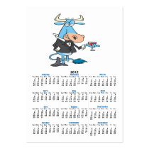 funny sophisticated bull cartoon business card templates