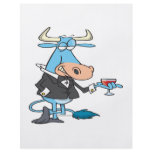 funny sophisticated bull cartoon flyers