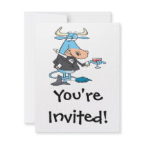 funny sophisticated bull cartoon announcements