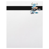 funny sophisticated bull cartoon letterhead template