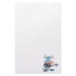 funny sophisticated bull cartoon custom stationery