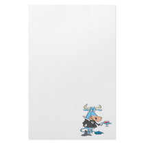 funny sophisticated bull cartoon customized stationery