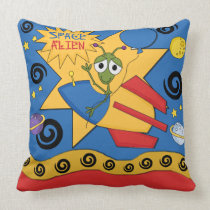Funny Space Alien Pillow pillows