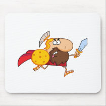 Funny Spartan Gladiator Running mousepads