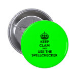 Funny,spoof keep calm and carry on pinback button