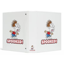 funny SPOOKED cartoon Vinyl Binder