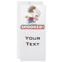 funny SPOOKED cartoon Rack Card Template