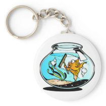 Funny Spring Cleaning Fish Keychains