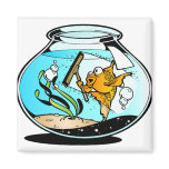 Funny Spring Cleaning Fish magnets