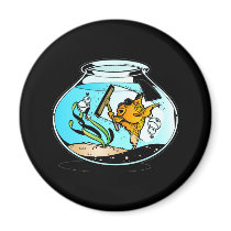 Funny Spring Cleaning Fish Refrigerator Magnets