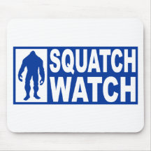 Funny SQUATCH WATCH Gear - Deluxe Finding Bigfoot Mouse Pads