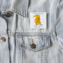 Funny Squirrel Cartoon Button by Swisstoons Funny Squirrel Cartoon Button