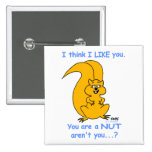 Funny Squirrel Cartoon Friendship Button