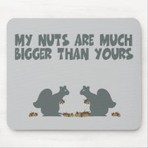 Funny squirrel nuts mousepads by LIMEYBOY Funny squirrel nuts mousepads