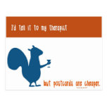 Funny squirrel postcard for friends