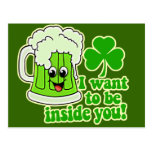 Funny St Patricks Day Green Beer Postcards