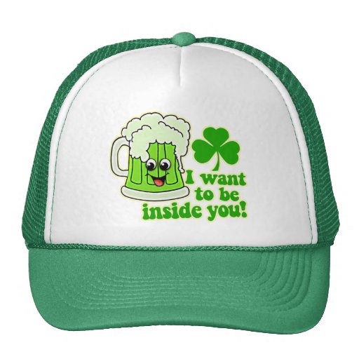 Funny St Patricks Day Green Beer Trucker Hats