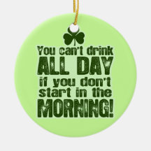 Funny St Patrick's Day Irish Christmas Tree Ornament
