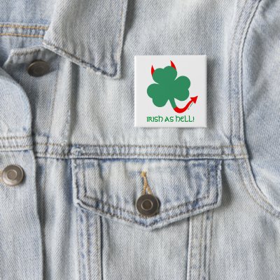 Funny St. Patrick's Day Lapel Button by Swisstoons