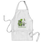 Funny St. Patricks Day Monsters Cartoon Apron