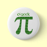 Funny St. Pat's Day Pi Tees - O'Geek, McNerd buttons