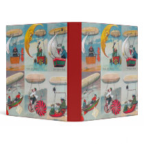 funny steampunk air machines wacky inventions vinyl binder