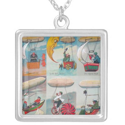 funny steampunk air machines wacky inventions custom jewelry Zazzle_necklace funny steampunk air machines wacky inventions custom jewelry Zazzle_necklace