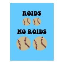 Funny steroids baseball post cards