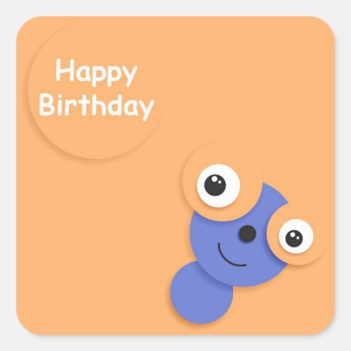 Funny sticker Happy Birthday. Zazzle