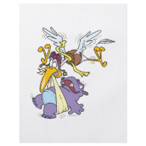 funny stork delivering baby hippo custom flyer