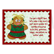 Funny Stress Free Christmas Greeting Card