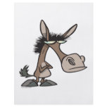 funny stubborn donkey cartoon flyer