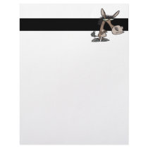 funny stubborn donkey cartoon custom letterhead