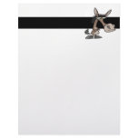 funny stubborn donkey cartoon custom letterhead