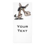 funny stubborn donkey cartoon personalized rack card