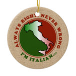 Funny Stubborn Italian Ornament Funny Stubborn Italian Ornament