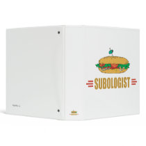 Funny Submarine Sandwich 3 Ring Binder