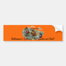 Funny Sun Faces Halloween Gifts, Bumper Stickers