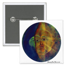 Funny Sun Faces, Moon Kissing Sun Buttons/Pins