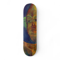 Funny Sun Faces, Moon Kissing Sun Skateboard