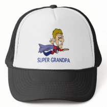 Funny Super Grandpa Mesh Hats