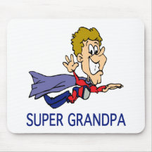 Funny Super Grandpa Mousepads
