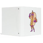 funny super hero hot dog character binders