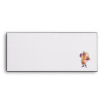 funny super hero hot dog character envelopes