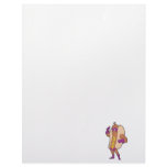 funny super hero hot dog character letterhead