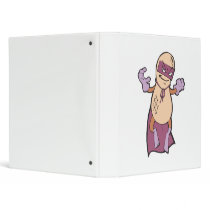 funny super hero villian peanut character vinyl binder